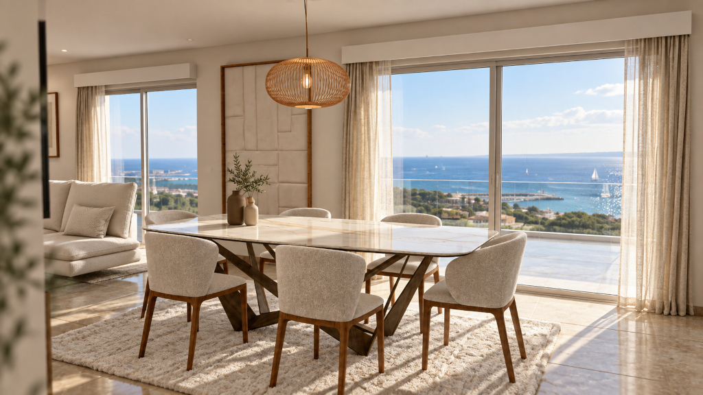 architecture d'intérieur, creation d'ambiance, design d'intérieur, cuisine, salle à manger, salon, canapé, fauteuils, vitrine, vestiaire, bibliothèque sur mesure, tapis, table, chaises, décoration, luminaire, armoire, lecht, novamobili,